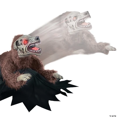 Animated Lunging Mad Dog Halloween Decoration