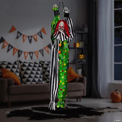 Animated Shaking Clown with Sound Hanging Halloween Decoration - 5'