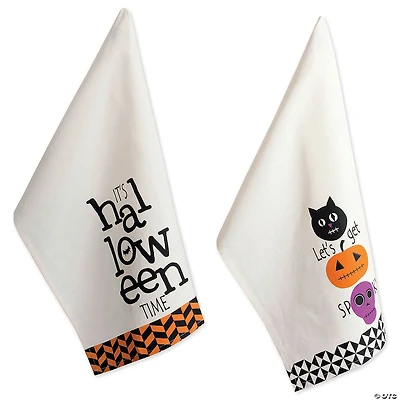 Assorted All Hallows Eve Halloween Printed Dishtowel (Set Of 2)