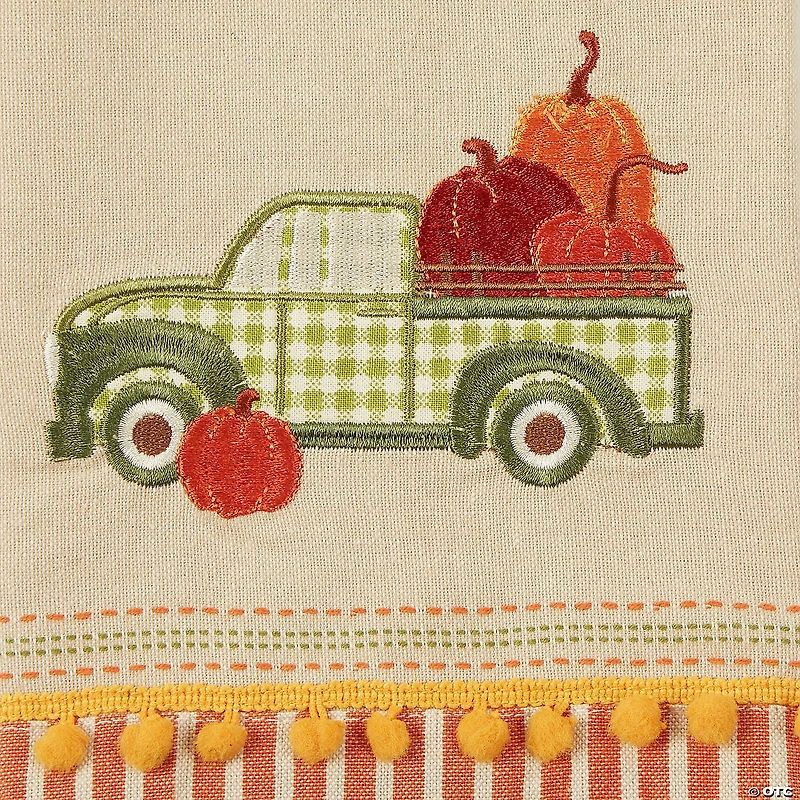 Assorted Pumpkin Patch Truck Dishtowel (Set Of 3)