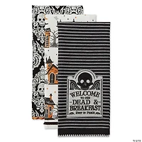 Asst Haunted Hallow Embellished Dishtowel (Set Of 3)