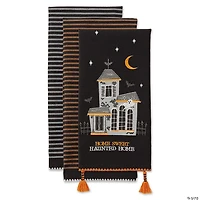 Asst Home Sweet Haunted Home Dishtowel (Set Of 3)