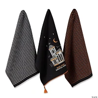 Asst Home Sweet Haunted Home Dishtowel (Set Of 3)