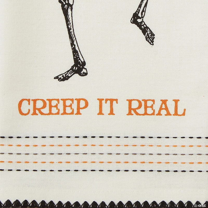 Asst Skeletons Printed Dishtowel (Set Of 3)