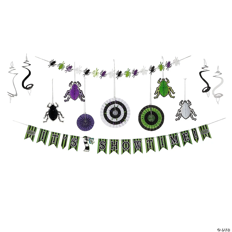 Beetlejuice™ Party It’s Showtime Multicolor Hanging Decorations Kit - 16 Pc.