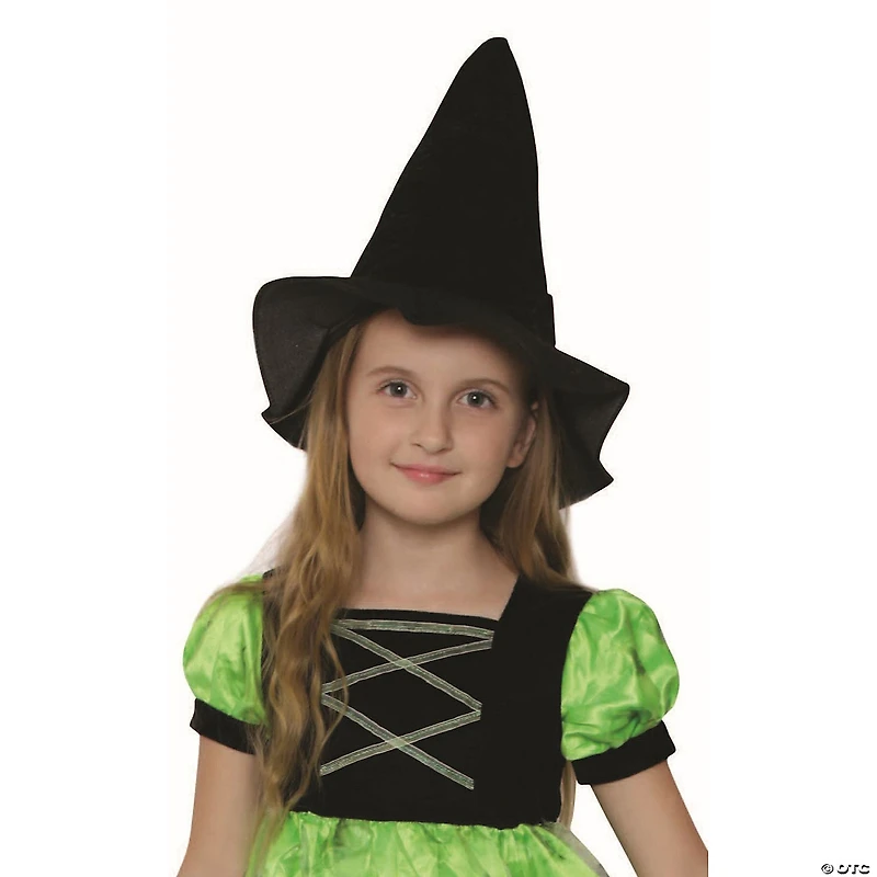 Black and Green Witch Girl Child Halloween Costume - Small