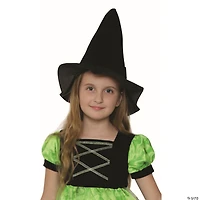 Black and Green Witch Girl Child Halloween Costume - Small
