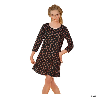 Black and Orange Pumpkin Women Adult Halloween Costume - Small