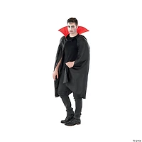 Black and Red Vampire Cape Boy Child Halloween Costume - Large