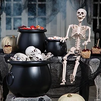 Black Cauldrons Halloween Decorations
