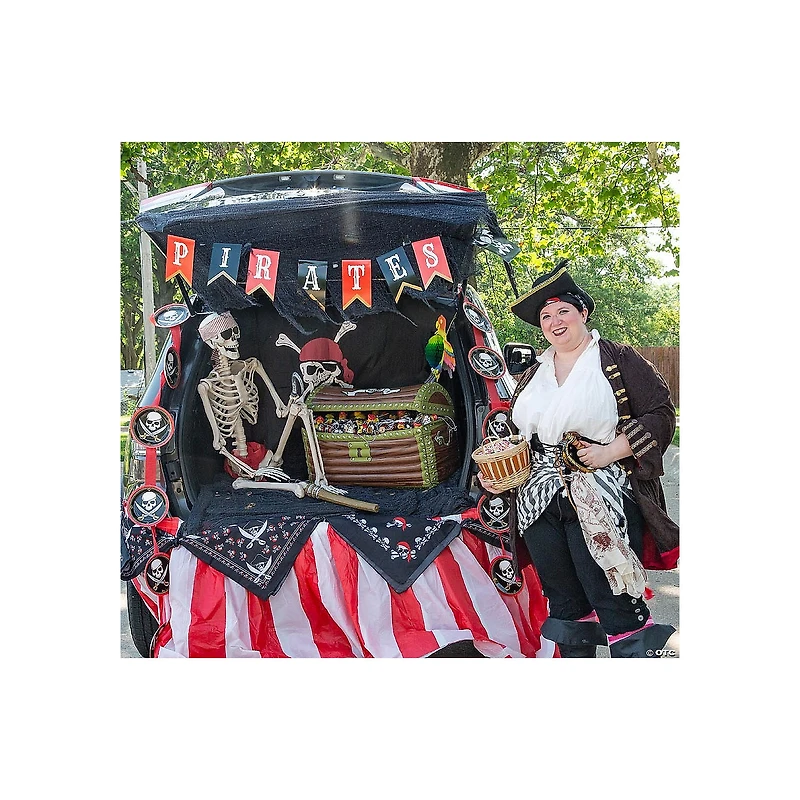 Black Pirate Jolly Roger Skull & Crossbones Felt Hat