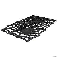 Black Spider Web Rectangular Halloween Doormat 18" x 30"