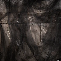 Black Stretchable Spider Webs with Glow-in-the-Dark Spiders - 12 Pc.