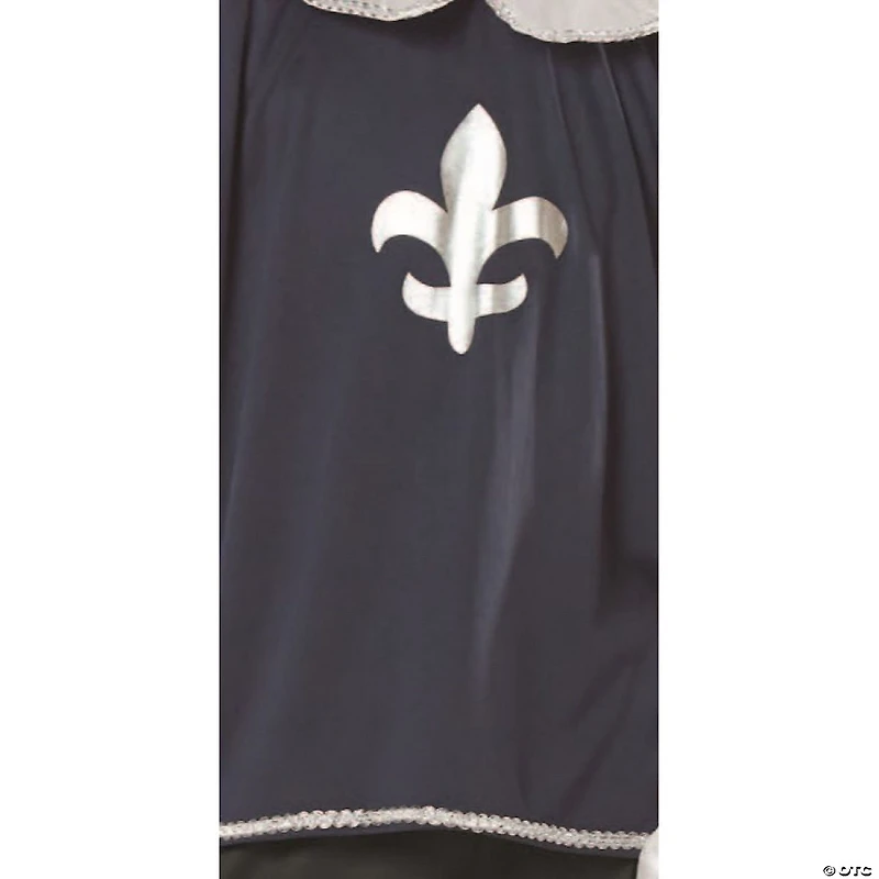 Blue and White Boys Musketeer Halloween Children's Costume - Ages 7-9 Years