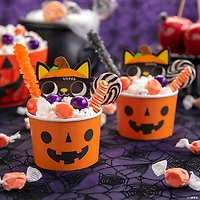 Boo Crew Cat-Shaped Disposable Paper Snack Cups - 12 Pc.