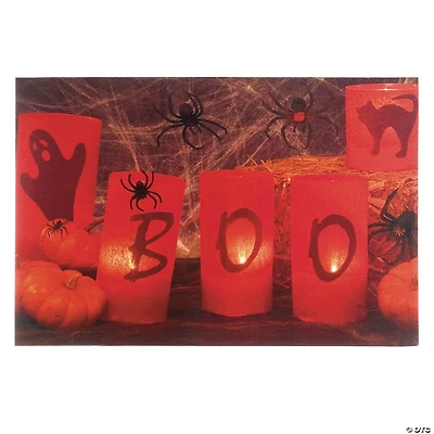 Boo Halloween Led Wall Art 23.75X1X16"