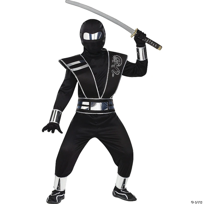 Boy’s Silver Mirror Ninja Halloween Costume