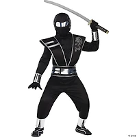 Boy’s Silver Mirror Ninja Halloween Costume