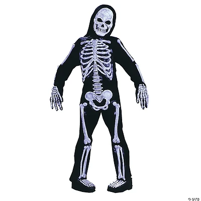 Boy's Black & White Skelebones Skeleton Costume