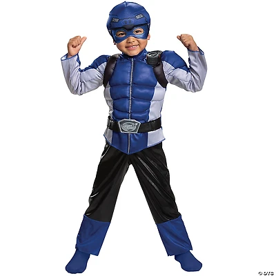 Boy's Blue Power Ranger Beast Morphers Muscle Costume