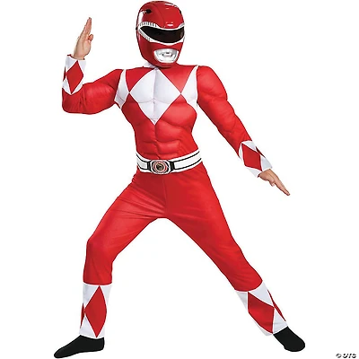 Boy's Classic Muscle Mighty Morphin Power Rangers™ Red Ranger Costume