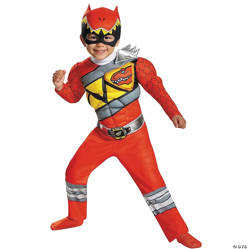 Boy's Classic Muscle Red Ranger Dino Costume