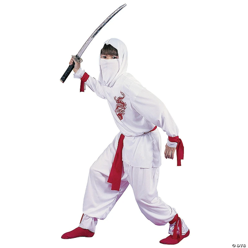 Boy's Deluxe White Ninja Costume