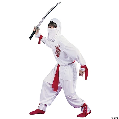 Boy's Deluxe White Ninja Costume