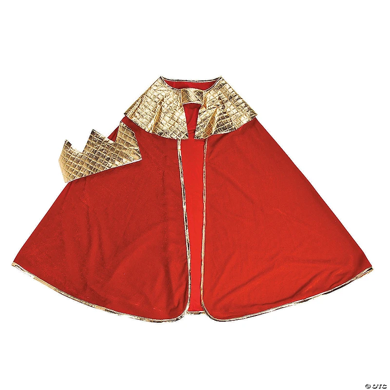 Boy's Red Wise Man's Cape with Crown Costume