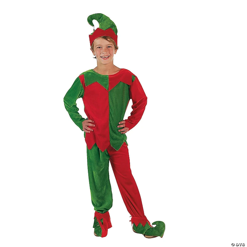 Boy's Velour Elf Costume - Small/Medium