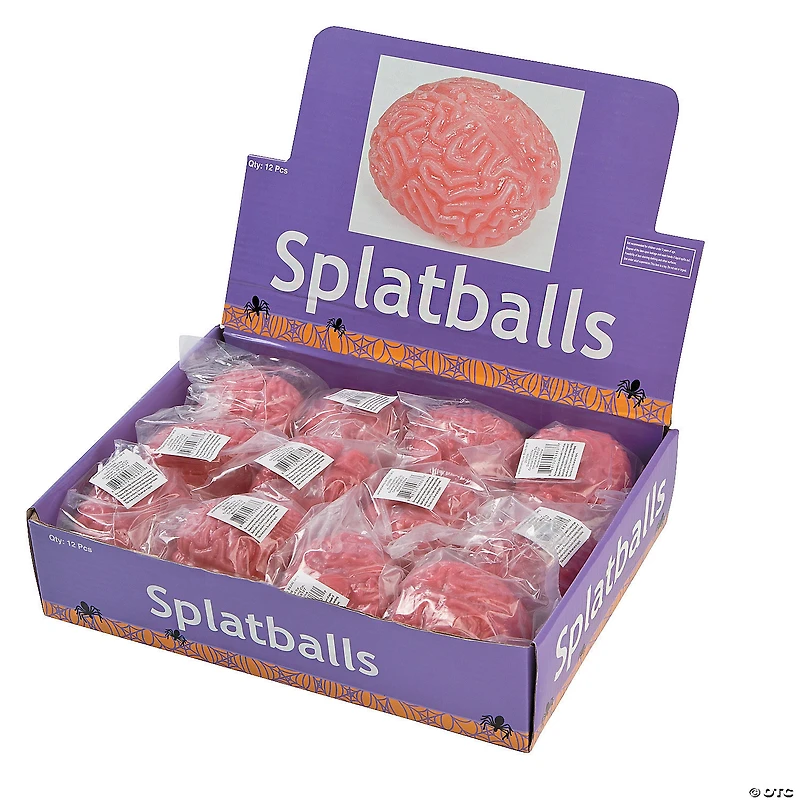 Brain-Shaped Splat Balls - 12 Pc.
