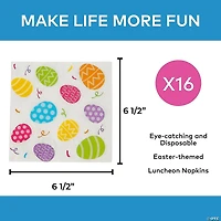 Bright Easter Egg & Confetti Luncheon Napkins - 16 Pc.
