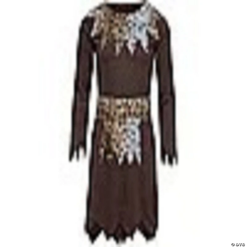 Brown and White Viking Girl Child Halloween Costume - Medium