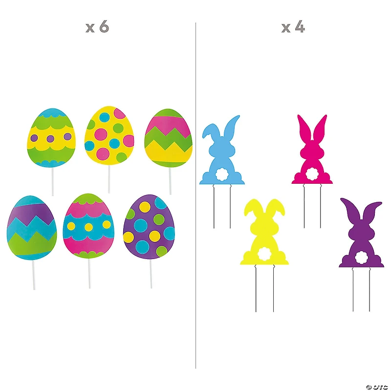 Bulk 10 Pc. Easter Outdoor Yard Decorations Kit