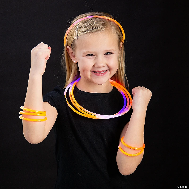 Bulk 100 Pc. Halloween Glow Bracelet & Necklace Assortment