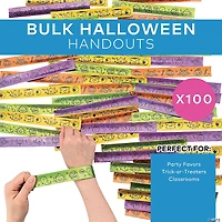 Bulk 100 Pc. Halloween Slap Bracelet Assortment