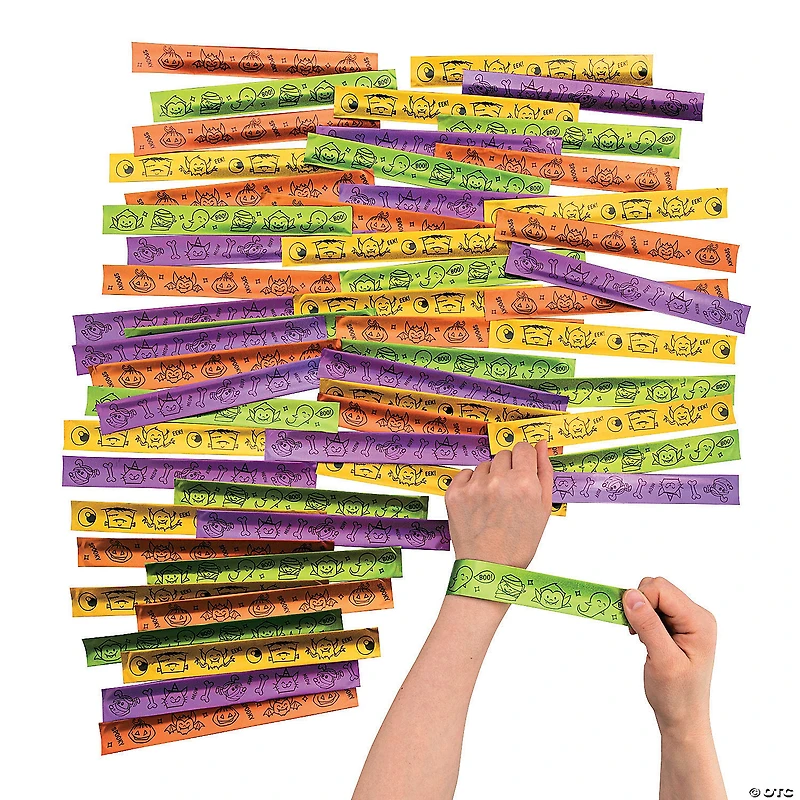 Bulk 100 Pc. Halloween Slap Bracelet Assortment