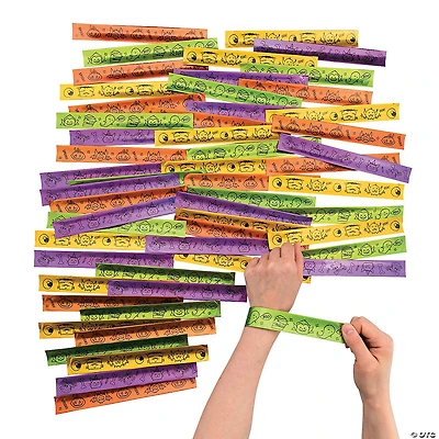 Bulk 100 Pc. Halloween Slap Bracelet Assortment