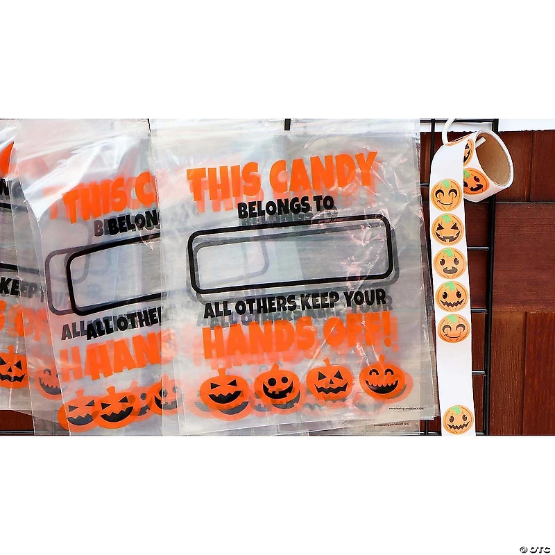 Bulk 100 Pc. Jack-O’-Lantern Face Stickers