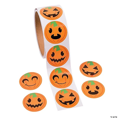Bulk 100 Pc. Jack-O’-Lantern Face Stickers