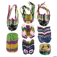 Bulk 100 Pc. Mardi Gras Mask Value Assortment