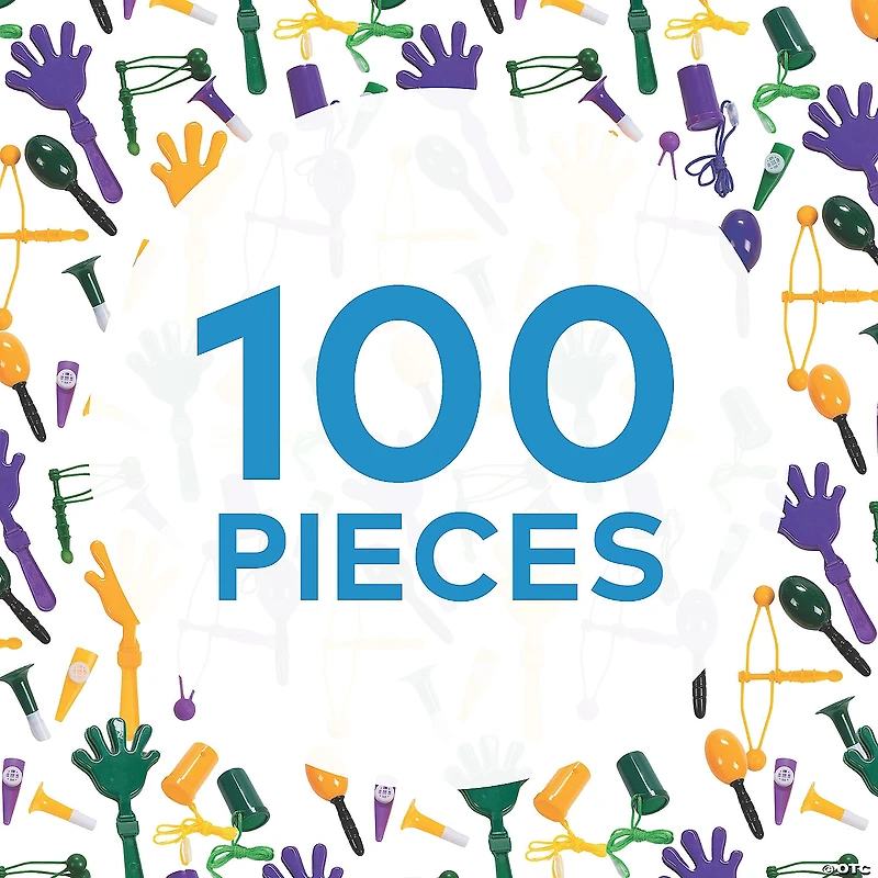Bulk 100 Pc. Mardi Gras Noisemaker Assortment