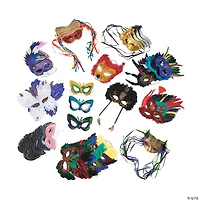 Bulk 100 Pc. Mixed Mardi Gras Mask Assortment