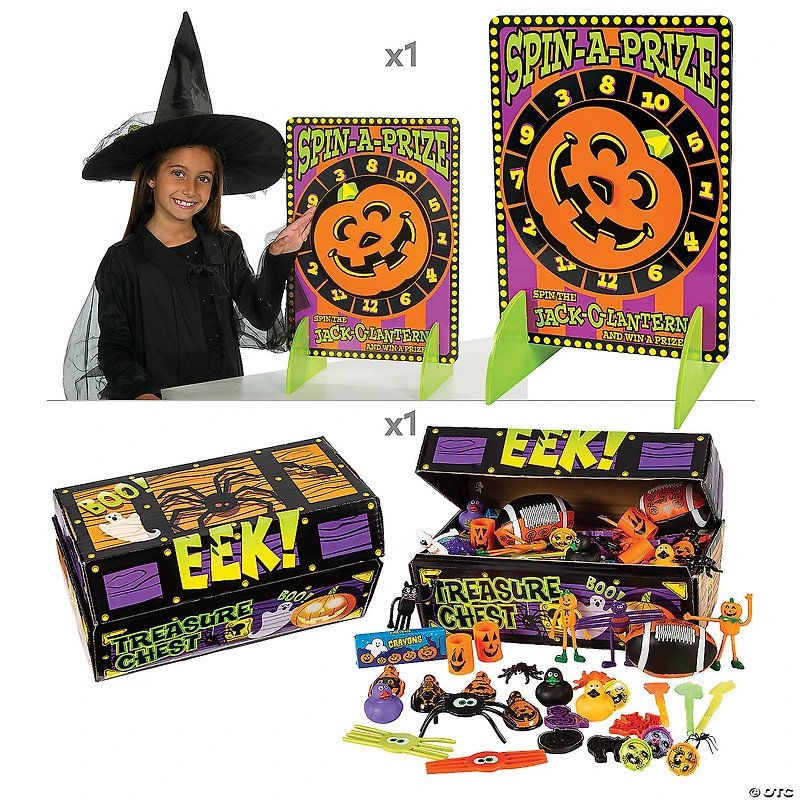 Bulk 101 Pc. Halloween Game Wheel & Prize Kit