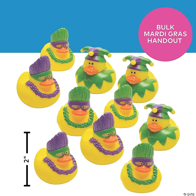 Bulk 120 Pc. Mardi Gras Rubber Ducks