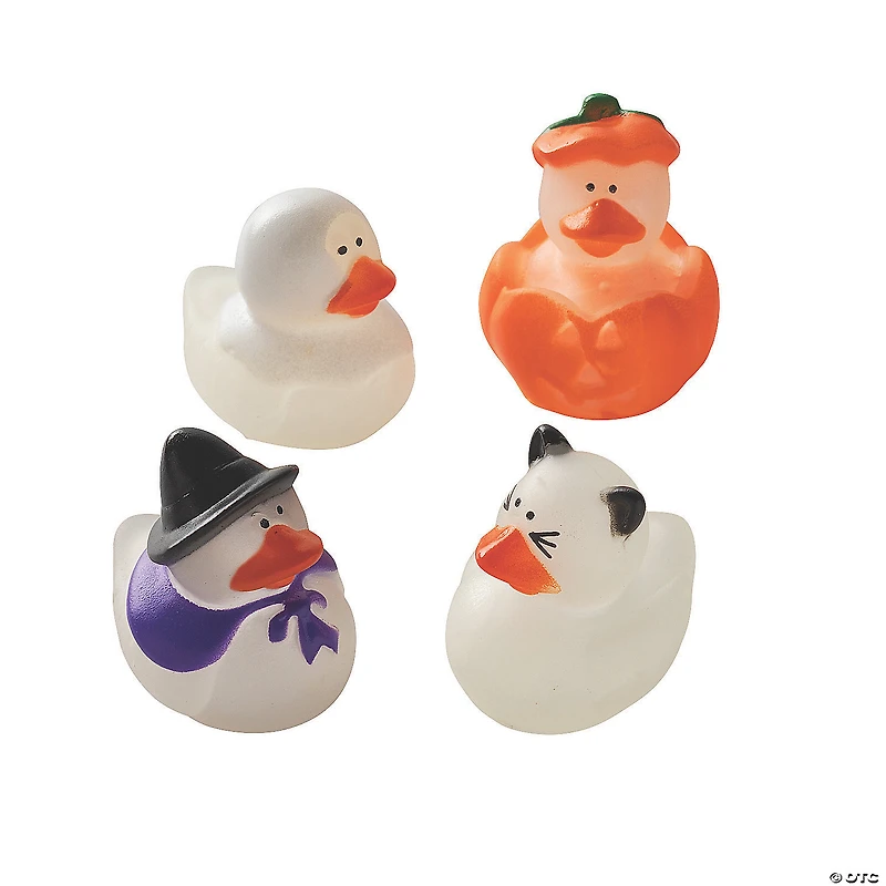 Bulk 120 Pc. Mini Glow-in-the-Dark Halloween Rubber Ducks