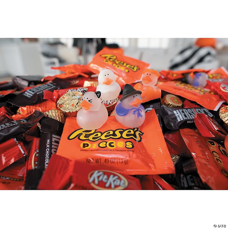 Bulk 120 Pc. Mini Glow-in-the-Dark Halloween Rubber Ducks