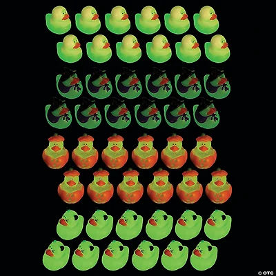 Bulk 120 Pc. Mini Glow-in-the-Dark Halloween Rubber Ducks