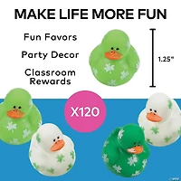Bulk 120 Pc. St. Patrick's Day Mini Shamrock Rubber Ducks
