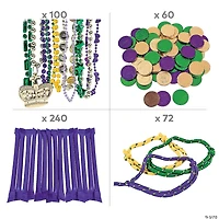 Bulk 1337 Pc. Mardi Gras Candy & Jewelry Handout Kit